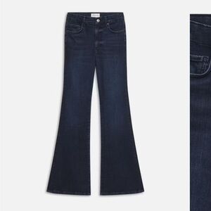 Frame Dark Blue Flared Jeans